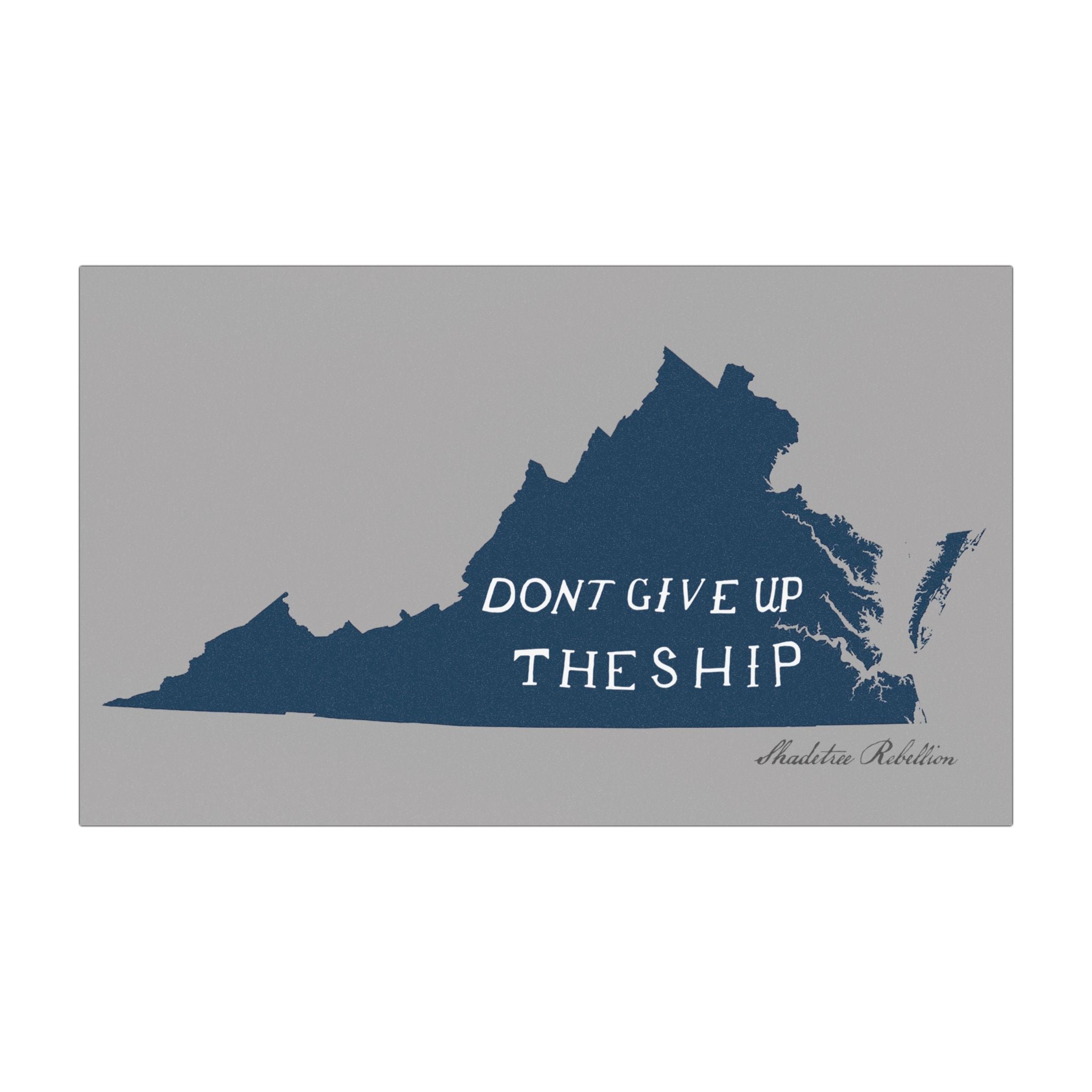 DONT GIVE UP THE SHIP Car Magnet (Grey)
