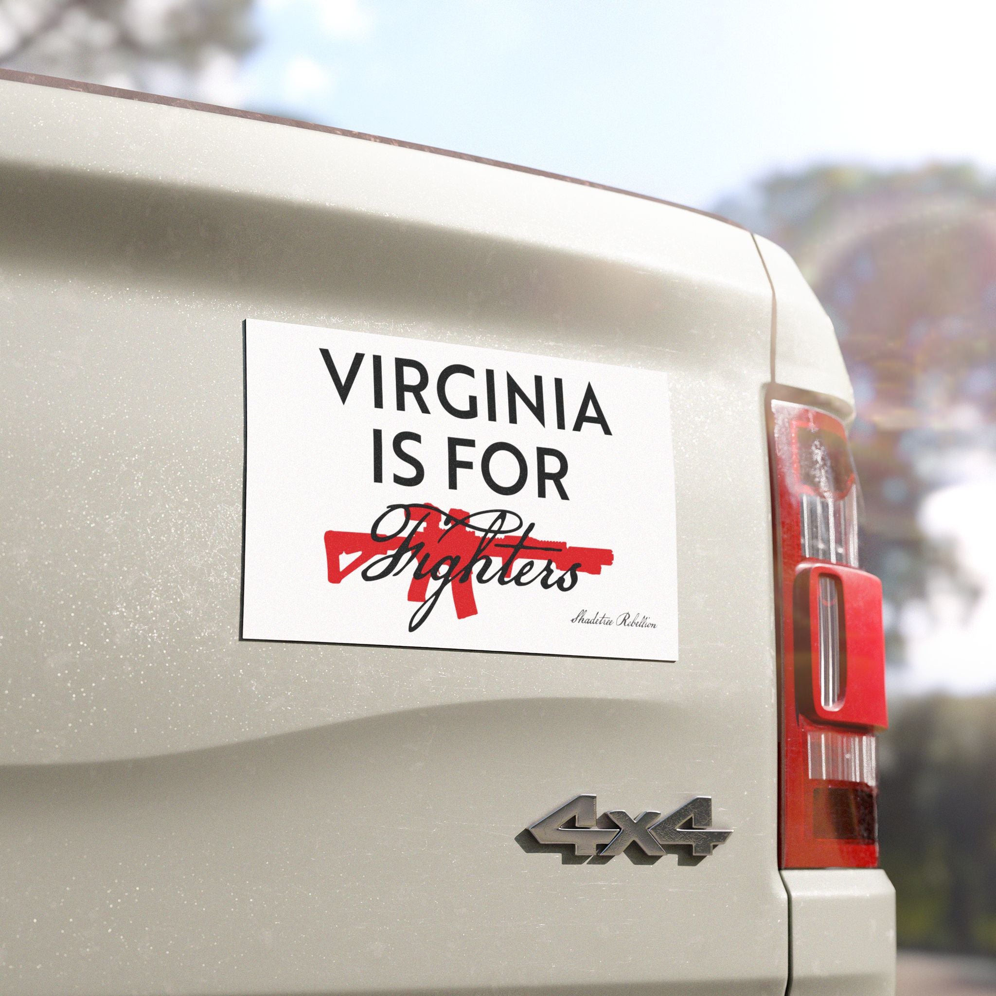 VA IS FOR FIGHTERS 2026 Edition - 7.5"x4.5" Car Magnet (White)